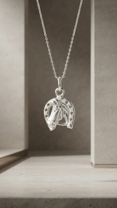 Dije Caballo y Herradura 12mm - Plata925 importada - comprar online