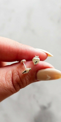 Abridores de plata frutilla 6mm - comprar online