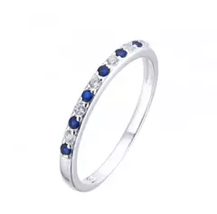 Anillo Plata925 importada - Sinfin cubic blanco y azul - comprar online