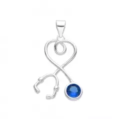 Dije Estetoscopio cubic azul 2.3cm - Plata925 importada - comprar online