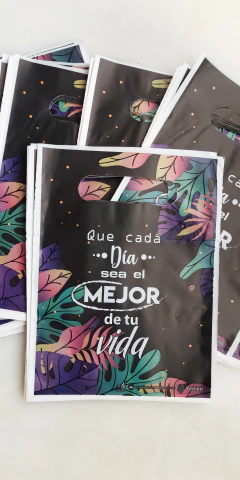 Bolsa Riñon 15cm x 25cm Frase cada dia por unidad - comprar online