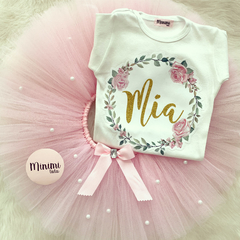 CONJUNTO CORONA FLORES 0 A 18 MESES