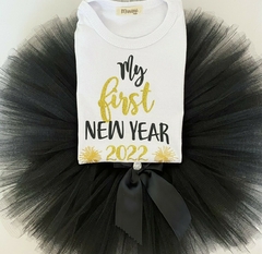 CONJUNTO MY FIRST NEW YEAR TUTU NEGRO 0 A 18 MESES