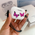 Fone de ouvido Bluetooth - Borboleta Rosa - loja online