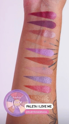Mini Paleta de sombras + 1 Iluminador I LOVE ME de Ruby Rose