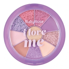 Imagen de Mini Paleta de sombras + 1 Iluminador I LOVE ME de Ruby Rose