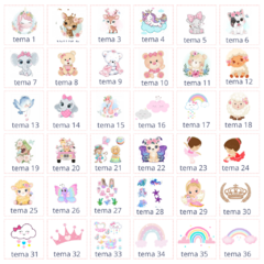 kit 5 fraldas personalizadas (menina) 1 grande e 4 pequenas. (cópia) - Estilo Criança