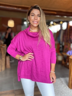 Blusa Ampla com manga canelada e gola ampla 8024 - comprar online