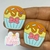 Aplique Cupcke Azul Emborrachado C/ 2 Unidade