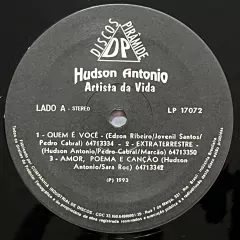 HUDSON ANTONIO, ARTISTA DA VIDA, 1993 - BANANEIRA DISCOS 