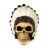 Crânio Caveira Índio 12 cm - comprar online