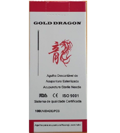 Agulha para Acupuntura 0,30x75 com 100UN - GOLD DRAGON - comprar online