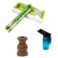 Moxa Bastão Artemísia 10 Unidades + 1 Mini Maçarico Portátil + 1 Abafador