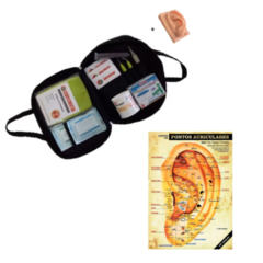Kit Acupuntura Auricular Auriculoterapia C/ Bolsa - 15 Itens