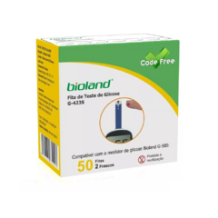 Fita Para Medição Teste De Glicose G-423s Code Free Bioland - comprar online