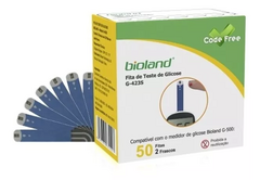 Fita Para Medição Teste De Glicose G-423s Code Free Bioland