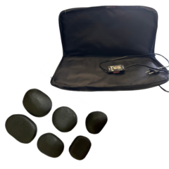Kit Bolsa Térmica + 6 Pedras Quente Vulcânica Massagem - comprar online