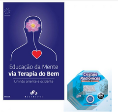 Kit 10 Cristais Radiônicos + Livro Educação da Mente via Terapia do Bem