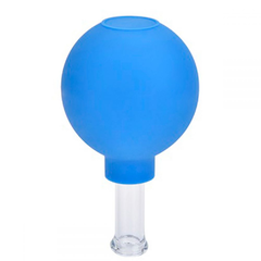COPO DE VENTOSA DE SILICONE COM COPO DE VIDRO - BK - Acupuntura Fisio Shop