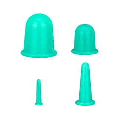 Cupping - Kit 4 Ventosas de Silicone - Acupuntura Fisio Shop