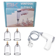 Ventosa com Pistola de Sucção Elétrica BK 4 copos