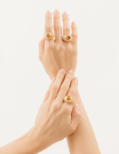 ANEL OLHO GREGO COM APLICAÇÕES DE RÓDIO BRANCO PEDRA NATURAL OLHO DE TIGRE na internet