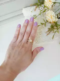 ANEL AJUSTAVEL COM PEDRA NATURAL QUARTZO ROSA - loja online