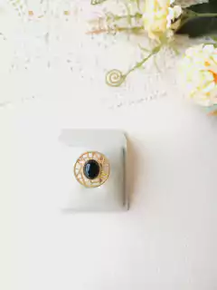 ANEL REDONDO AJUSTAVEL PEDRA NATURAL ONIX - comprar online