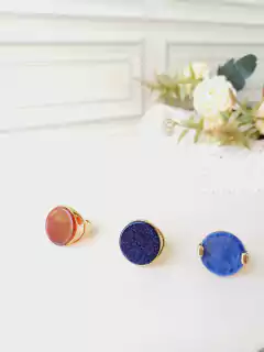 ANEL REDONDO COM PEDRA NATURAL ESTRELA CHAPADA - comprar online