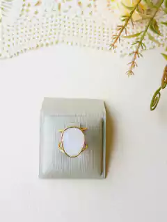 ANEL AJUSTAVEL COM PEDRA NATURAL SELENITA - loja online