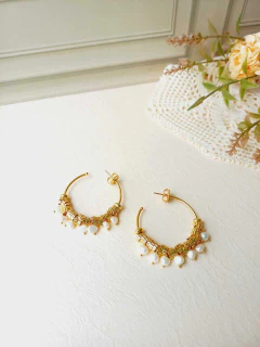 BRINCO ARGOLAS COM PÉROLAS DE ÁGUA DOCE - comprar online