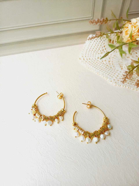 BRINCO ARGOLAS COM PÉROLAS DE ÁGUA DOCE - comprar online