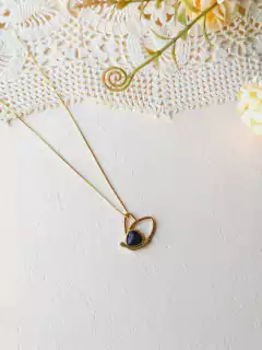 COLAR BORBOLETA COM PEDRA NATURAL ESTRELA