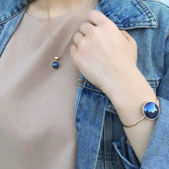 BRACELETE PULSEIRA PEDRA NATURAL REDONDA OLHO DE TIGRE PEROLADA - loja online