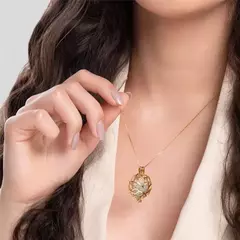 COLAR MÉDIO CHAMADOR DE ANJO E DIFUSOR AROMATICO FLOR DE LOTUS 7 PEDRAS NATURAIS na internet