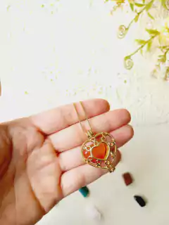 COLAR CHAMADOR DE ANJOS INFINITO 7 PEDRAS NATURAIS na internet