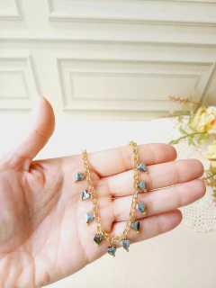 COLAR CHOKER MINI CORAÇÕES DE HEMATITA - loja online