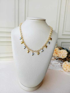 COLAR CHOKER MINI CORAÇÕES DE HEMATITA - loja online