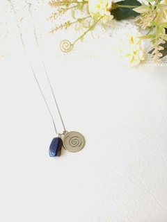 COLAR DUPLO CHOKUREI COM PEDRA NATURAL - Cordão de Luz Joias Finas