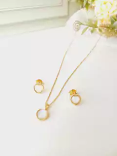 CONJUNTO CORAÇÃO CONCHA NATURAL NAUTILUS OU OPALA DO MAR - comprar online