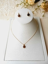 CONJUNTO REDONDO PEDRA NATURAL OLHO DE TIGRE