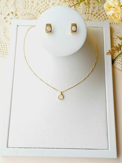 CONJUNTO COM PEDRA NATURAL RUTILO