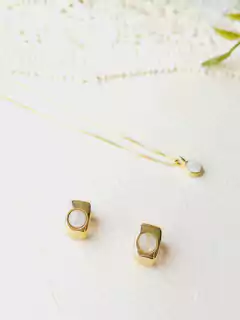 CONJUNTO COM PEDRA NATURAL RUTILO - loja online