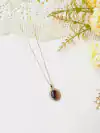 COLAR OVAL COM APLICAÇÕES EM ZIRCONIAS PEDRA NATURAL OBSIDIANA FUMÊ