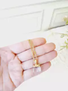 COLAR PEDRA NATURAL BRUTA CRISTAL DE ROCHA - comprar online