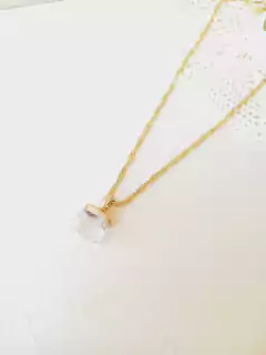 COLAR PEDRA NATURAL BRUTA CRISTAL DE ROCHA - Cordão de Luz Joias Finas