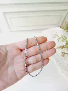 COLAR MINI PASTILHAS DE HEMATITA - Cordão de Luz Joias Finas