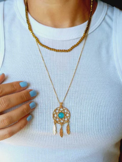 COLAR CHOKER MINI CORAÇÒES DE HEMATITA BRONZE - comprar online