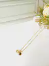 COLAR BANHO OURO 18K PINGENTE OLHO GREGO COM PEDRA NATURAL OLHO DE TIGRE