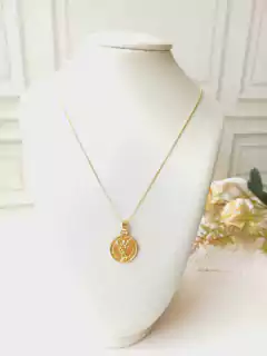 COLAR MEDALHA PEQUENA ARCANJO MIGUEL - Cordão de Luz Joias Finas